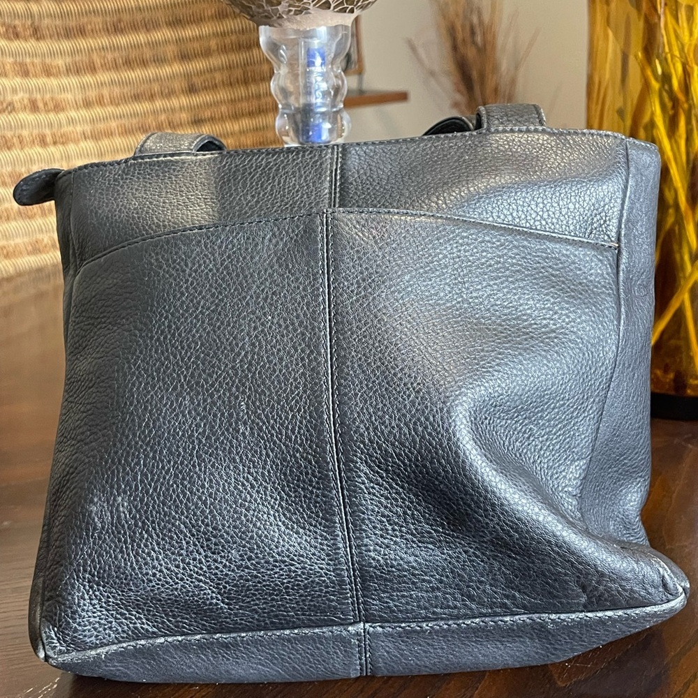 HOBO Charcoal Leather Shoulder Bag - Picture 3 of 8